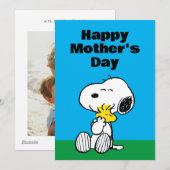 Cartes Pour Fêtes Annuelles Câlin de fête des mères Peanuts (Devant / Derrière)