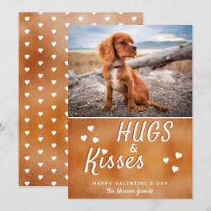Cartes Pour Fêtes Annuelles Câlins & Bisous Coeur Photo de la Saint-Valentin