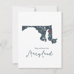 Cartes Pour Fêtes Annuelles Câlins et baisers du Maryland