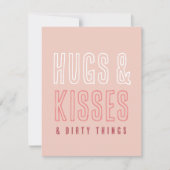 Cartes Pour Fêtes Annuelles Câlins mignons & Baisers & Choses Cochonnes Saint- (Devant)