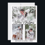 Cartes Pour Fêtes Annuelles Calligraphie amusante 3 Photo Couple Noël<br><div class="desc">Script de calligraphie moderne Joyeux Noël Couple Carte photo - 3 Photos</div>