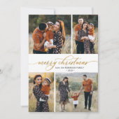Cartes Pour Fêtes Annuelles Calligraphie botanique 4 Noël multiphoto (Devant)