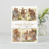 Cartes Pour Fêtes Annuelles Calligraphie botanique 4 Noël multiphoto (Debout devant)