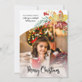 Cartes Pour Fêtes Annuelles Calligraphie botanique d'hiver (Devant)