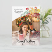 Cartes Pour Fêtes Annuelles Calligraphie botanique d'hiver (Debout devant)