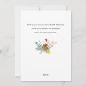 Cartes Pour Fêtes Annuelles Calligraphie botanique d'hiver (Dos)