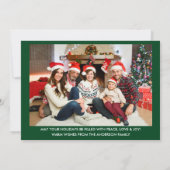 Cartes Pour Fêtes Annuelles Calligraphie Camion Rouge Photo de Noël Retour Ver (Dos)