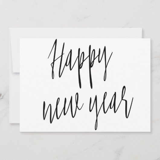 Cartes Pour Fêtes Annuelles Calligraphie chic moderne "Bonne année" (Devant)
