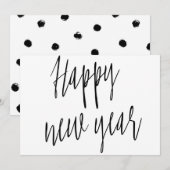 Cartes Pour Fêtes Annuelles Calligraphie chic moderne "Bonne année" (Devant / Derrière)