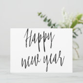 Cartes Pour Fêtes Annuelles Calligraphie chic moderne "Bonne année" (Debout devant)