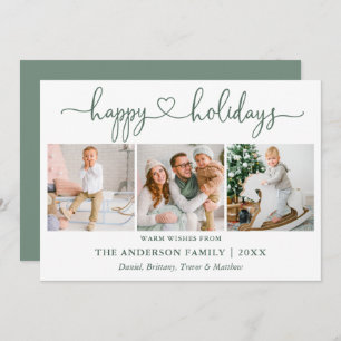 Cartes Pour Fêtes Annuelles Calligraphie Coeur 3 Photo Sage Vert