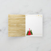 Cartes Pour Fêtes Annuelles Calligraphie couleur or moderne non-photo pliée (Intérieur)