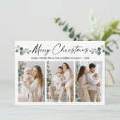 Cartes Pour Fêtes Annuelles Calligraphie de Noël Eucalyptus (Debout devant)