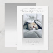 Cartes Pour Fêtes Annuelles Calligraphie de paix céleste moderne (Devant / Derrière)