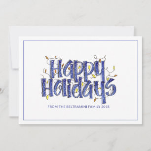 Cartes Pour Fêtes Annuelles Calligraphie décorative personnalisée Joyeuses fêt