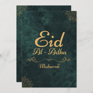 Cartes Pour Fêtes Annuelles Calligraphie d'or Aïd Al-Adha Moubarak 2025