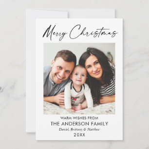 Cartes Pour Fêtes Annuelles Calligraphie Encre Script Joyeux Noël Photo