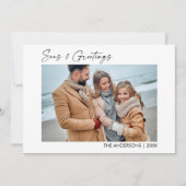 Cartes Pour Fêtes Annuelles Calligraphie Enk Script Photo Seas et salutations (Devant)