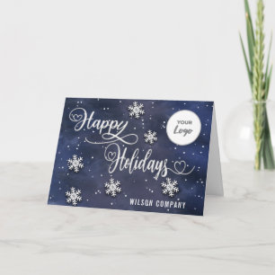 Cartes Pour Fêtes Annuelles Calligraphie Happy Holidays logo de l'entreprise