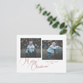 Cartes Pour Fêtes Annuelles Calligraphie Joyeux Noël 2 photos (Debout devant)