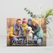 Cartes Pour Fêtes Annuelles Calligraphie moderne amusante Joyeuses vacances Ph (Debout devant)