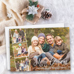 Cartes Pour Fêtes Annuelles Calligraphie moderne amusante Joyeux Noël 4 Photo<br><div class="desc">Moderne Fun Calligraphie Script Joyeux Noël Famille 4 Carte photo</div>