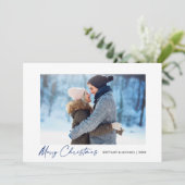 Cartes Pour Fêtes Annuelles Calligraphie moderne Calligraphie bleu Encre Scrip (Debout devant)