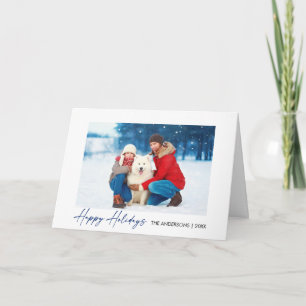 Cartes Pour Fêtes Annuelles Calligraphie moderne Calligraphie encre bleue Scri