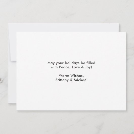 Cartes Pour Fêtes Annuelles Calligraphie moderne encre bleue Script Mariage ph (Dos)