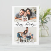 Cartes Pour Fêtes Annuelles Calligraphie moderne Encre Script 2 Photo (Debout devant)