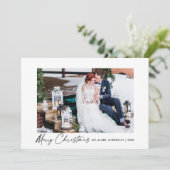 Cartes Pour Fêtes Annuelles Calligraphie moderne Encre Script Mariage photo (Debout devant)