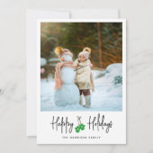 Cartes Pour Fêtes Annuelles Calligraphie moderne Green Mittens (Devant)