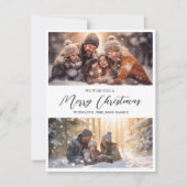 Cartes Pour Fêtes Annuelles Calligraphie moderne Joyeux Noël Fun Photo (Devant)