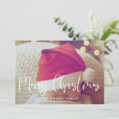 Cartes Pour Fêtes Annuelles Calligraphie moderne Joyeux Noël Photo (Debout devant)