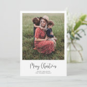 Cartes Pour Fêtes Annuelles Calligraphie moderne Joyeux Noël Photo (Debout devant)