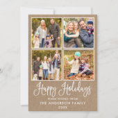 Cartes Pour Fêtes Annuelles Calligraphie moderne Kraft 4 Photos (Devant)