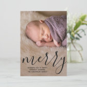 Cartes Pour Fêtes Annuelles Calligraphie moderne - photo verticale complète (Debout devant)