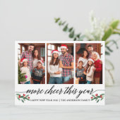 Cartes Pour Fêtes Annuelles Calligraphie moderne plus de joie cette année 3 ph (Debout devant)