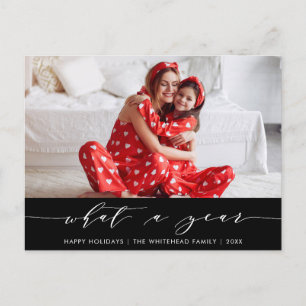 Cartes Pour Fêtes Annuelles Calligraphie moderne Quelle année photo noire