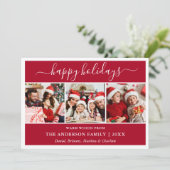 Cartes Pour Fêtes Annuelles Calligraphie moderne Script Red 3 Photo (Debout devant)