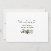 Cartes Pour Fêtes Annuelles Calligraphie Noël Vert Mariage Photo (Dos)