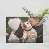 Cartes Pour Fêtes Annuelles Calligraphie Oh Quelle Joie Photo (Debout devant)