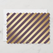 Cartes Pour Fêtes Annuelles Calligraphie or violet Joyeux Noël (Dos)