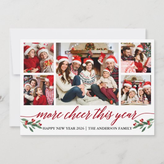 Cartes Pour Fêtes Annuelles Calligraphie Plus Cheval Cette Année 5 Photo Rouge (Devant)