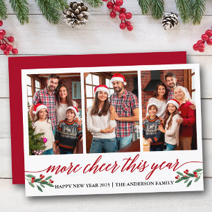 Cartes Pour Fêtes Annuelles Calligraphie Plus Cheveux Cette Année 3 Photo Roug