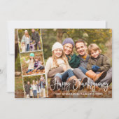 Cartes Pour Fêtes Annuelles Calligraphie Script Bon thanksgiving 4 Photo (Devant)