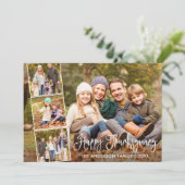 Cartes Pour Fêtes Annuelles Calligraphie Script Bon thanksgiving 4 Photo (Debout devant)