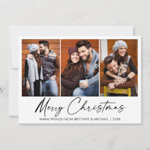 Cartes Pour Fêtes Annuelles Calligraphie Stylo Encre Noël 3 Photo Couple