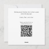 Cartes Pour Fêtes Annuelles Calligraphie Tout Code QR Photo Personnalisé Joyeu (Dos)