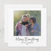 Cartes Pour Fêtes Annuelles Calligraphie Tout Personnalisé Code QR Photo (Devant / Derrière)